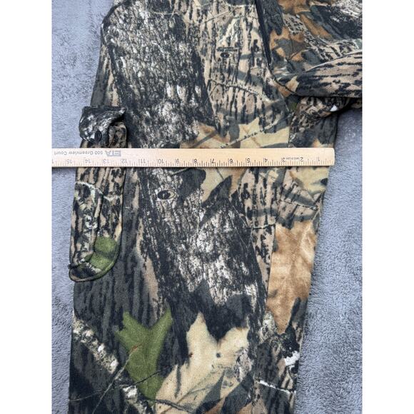 Cabelas Heavy Fleece Pants Mossy Oak Camo Windproof Mens L Cargo Pocket Lined - Picture 7 of 8